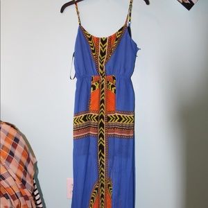 Blue printed maxi dress!